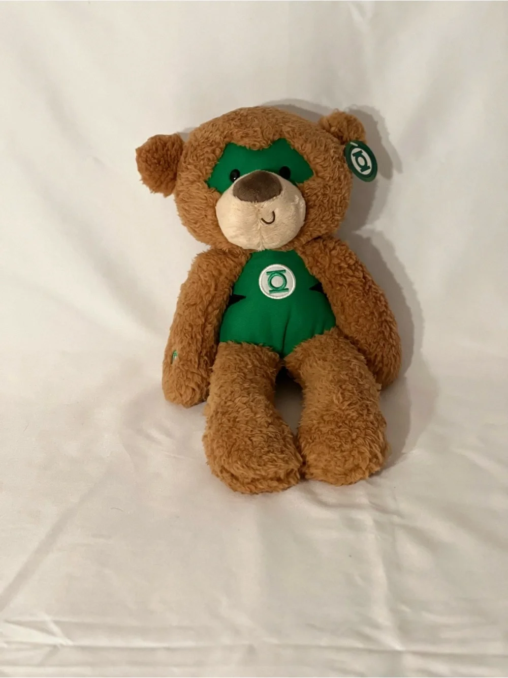 GUND DC Comics Green Lantern Fuzzy Teddy Bear Stuffed Animal Plush, Brown, 14